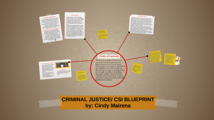 CRIMINAL JUSTICE/ CSI BLUEPRINT by Cindy Mairena