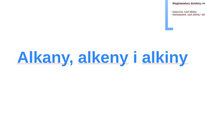 Alkany Alkeny Alkiny Gimnazjum Sprawdzian