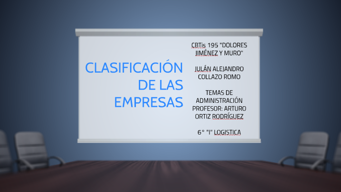CLASIFICACIÓN DE LAS EMPRESAS by Julian Alejandro Collazo Romo on Prezi