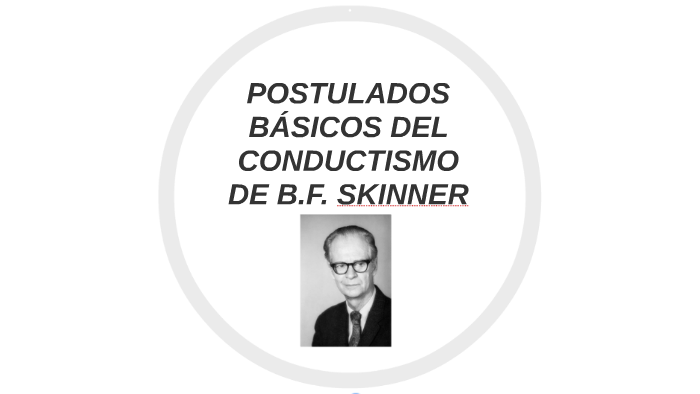 POSTULADOS BÁSICOS DEL CONDUCTISMO DE B.F. SKINNER By Alexander ...