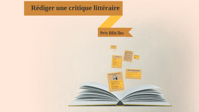 Rédiger une critique littéraire by Minga Ressource on Prezi