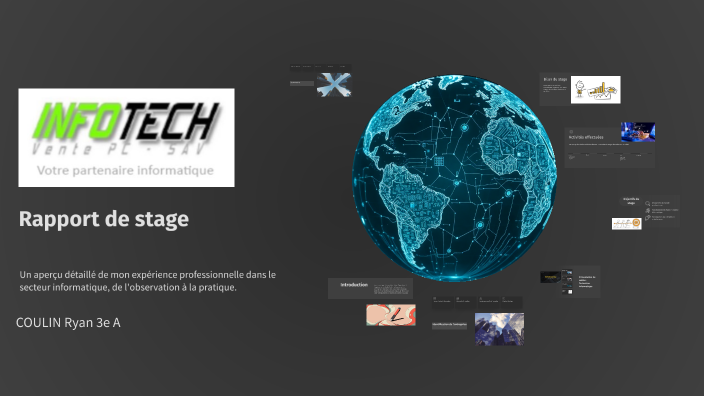 Technology Rapport Rapport de stage en informatique chez Info Tech by Swag Lights on Prezi