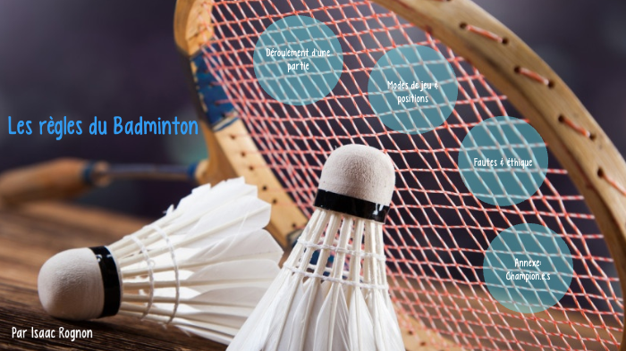 Les Règles du Badminton by Stéphane Rognon on Prezi