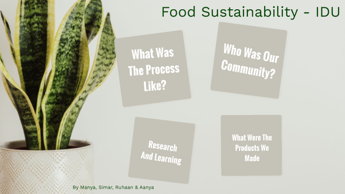 IDU Sustainable Food Presentations by Ruhaan Ajmera on Prezi