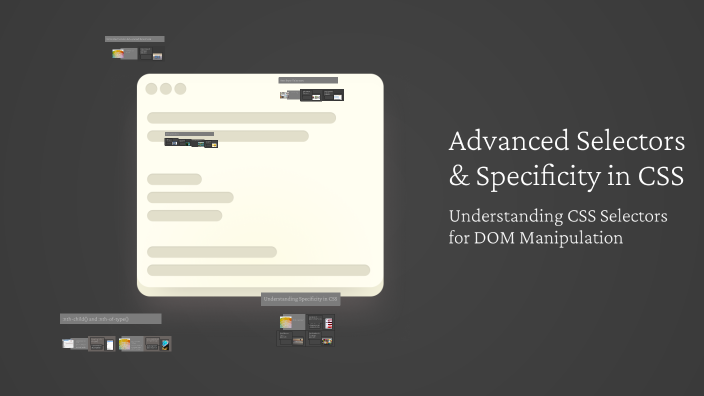Advanced Selectors & Specificity in CSS by Anand Kateseeya on Prezi