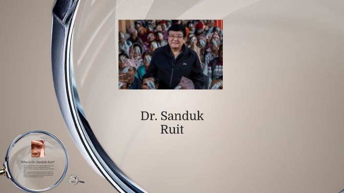 essay on dr sanduk ruit