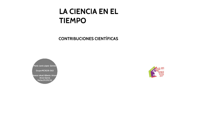 LA CIENCIA EN EL TIEMPO by María Levis Lopez on Prezi