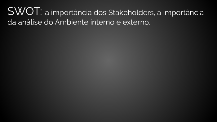Análise SWOT by on Prezi