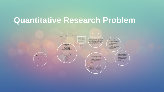 quantitative research problem meaning