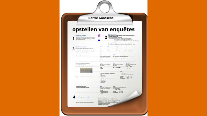 2022 update - Tips en tricks opstellen enquête by Berrie Goossens on Prezi