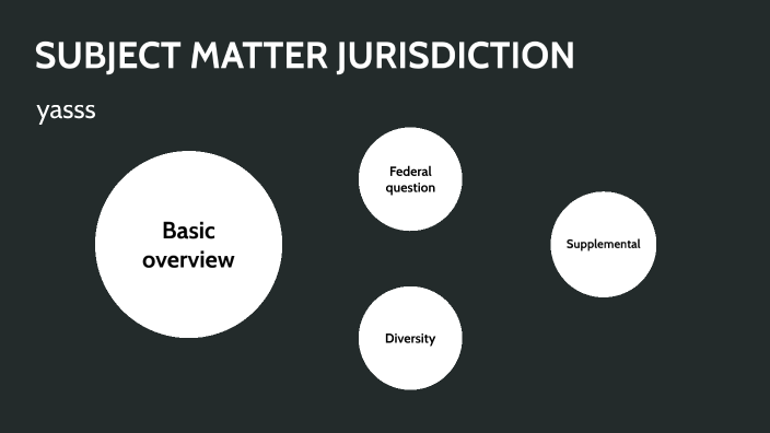 Subject Matter Jurisdiction By Charlie Ough On Prezi