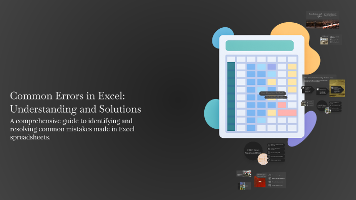 Common Errors in Excel: Understanding and Solutions by Guțu Irina on Prezi