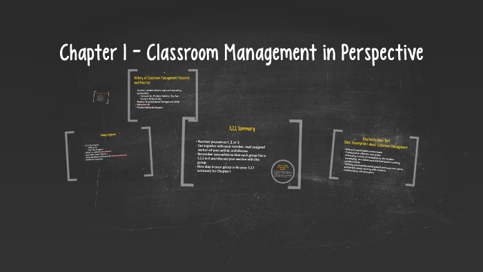 Chapter 1 - Classroom Management in Perspective by LaTisha Brandon on Prezi