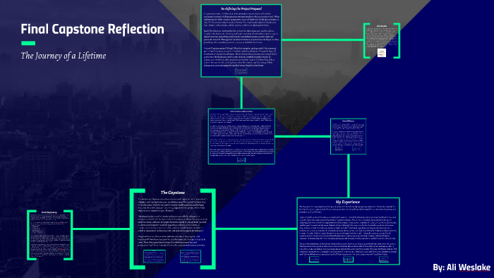 reflection about capstone project