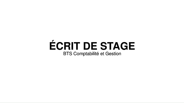 Page De Garde Ecrit De Stage Bts Cg