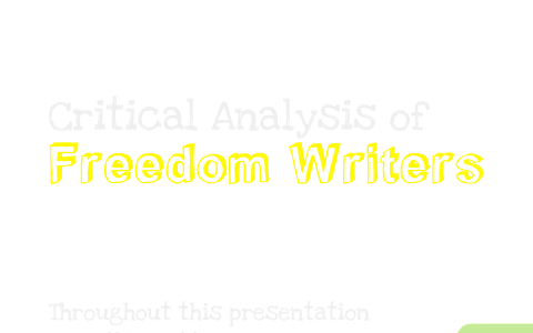 freedom writers critical analysis