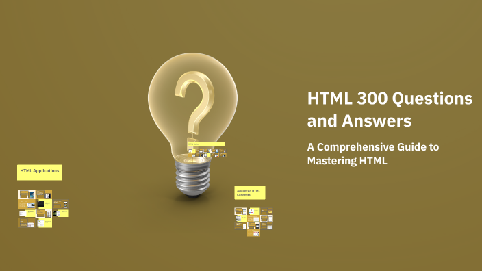 Html Answer HTML 300 Questions and Answers by Dilshodbek Ismailov on Prezi