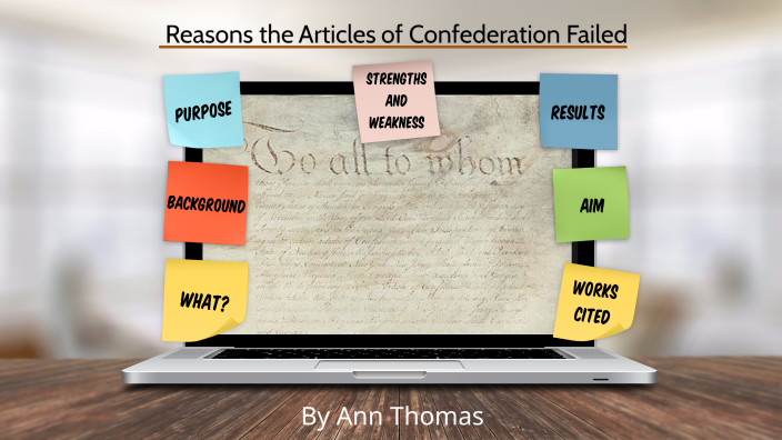 reasons why the articles of confederation failed