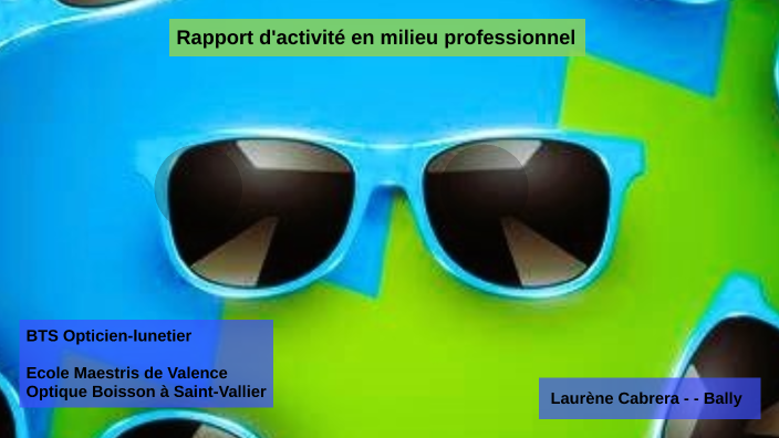 Rapport d'activité en milieu professionnel by Cabrera - - Bally Laurène