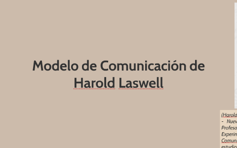 Modelo de Comunicación de Harold Laswell by Marysabel Serna