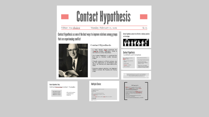 contact hypothesis is based on the idea that