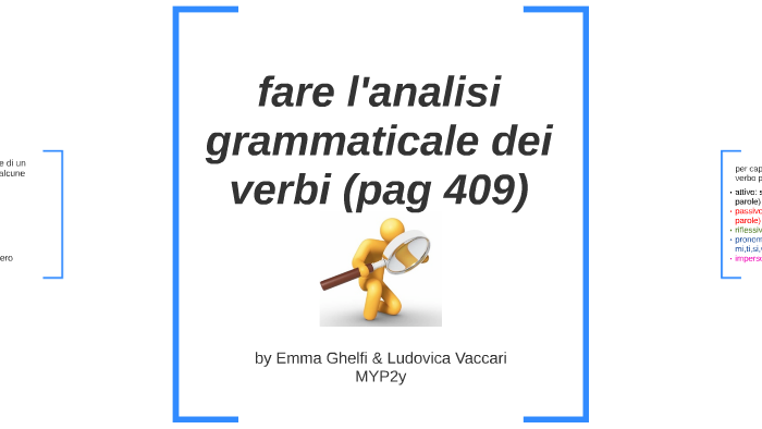fare l'analisi grammaticale dei verbi by emma pucci