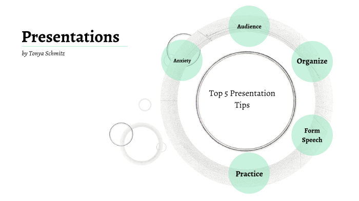 TOP 5 Presentation tips by tonya Schmitz on Prezi