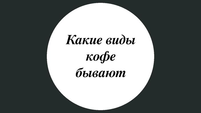 Какие виды кофе существуют by Елизавета Шильцова on Prezi