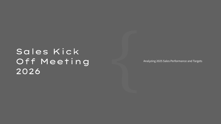 Sales Kick Off Meeting 2026 by Brandon Chew on Prezi