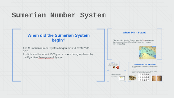 the sumerian number system is also known as