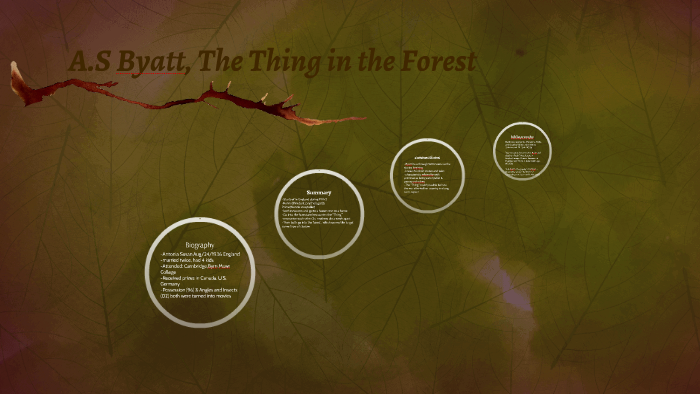 the thing in the forest byatt analysis