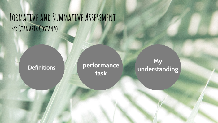 Formative and Summative Assessment by giamaria costanzo on Prezi