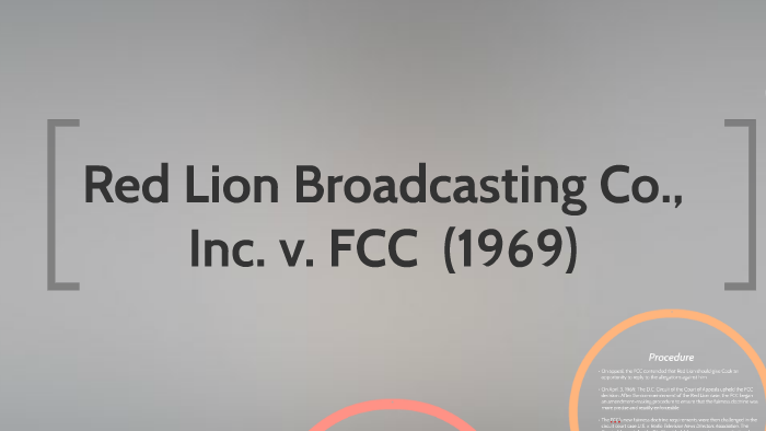 red lion v fcc