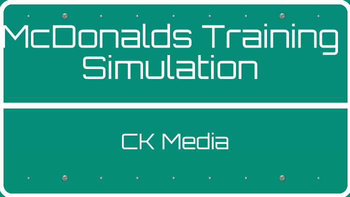 mcdonalds training simulator