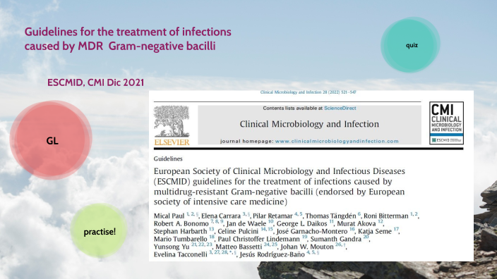 ESCMID guidelines for the treatment of infections caused by multidrug ...