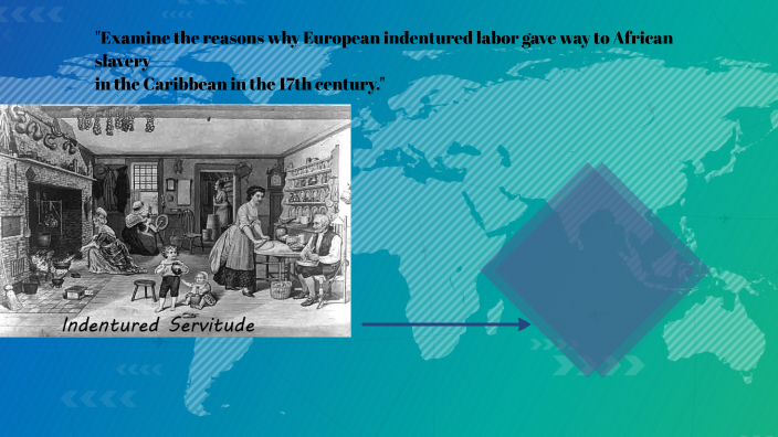 European indentured labour gave way to African Slavery in the Caribbean ...