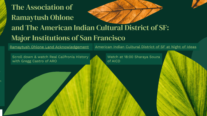 The Association of Ramaytush Ohlone and The American Indian Cultural ...