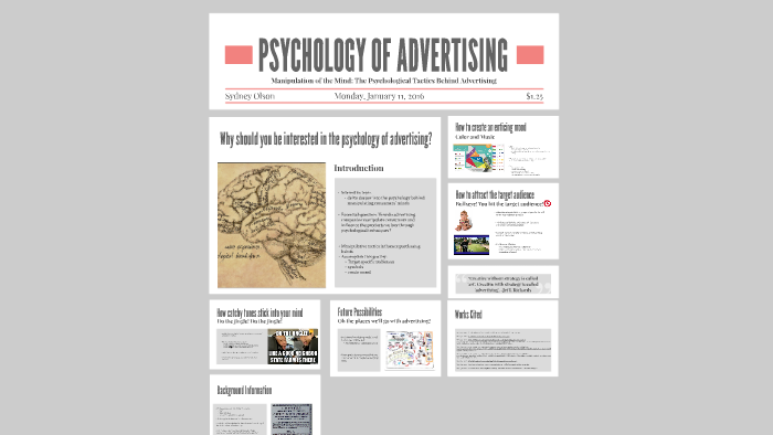 PSYCHOLOGY OF ADVERTISING by Sydney Olson on Prezi