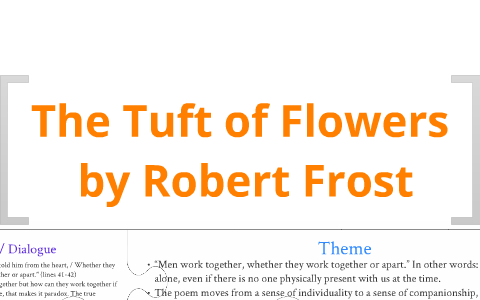 robert frost tuft of flowers