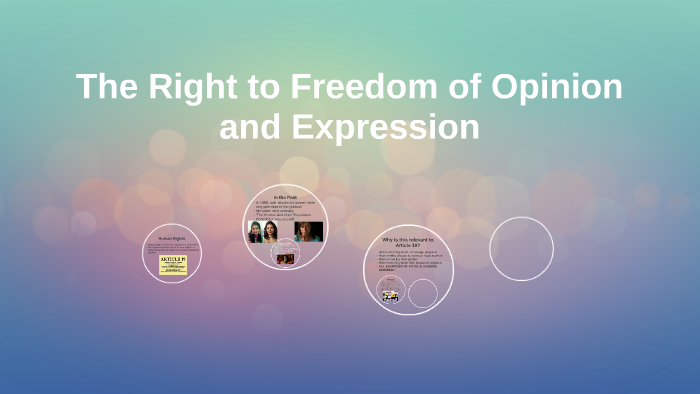 Article 19: The right to freedom of opinion and expression by Abby ...