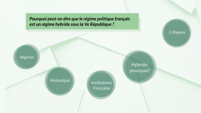 Pourquoi peut-on dire que le régime politique français est un régime ...