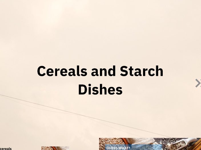 cereals and starch dishes by Quizana Recamay M. on Prezi
