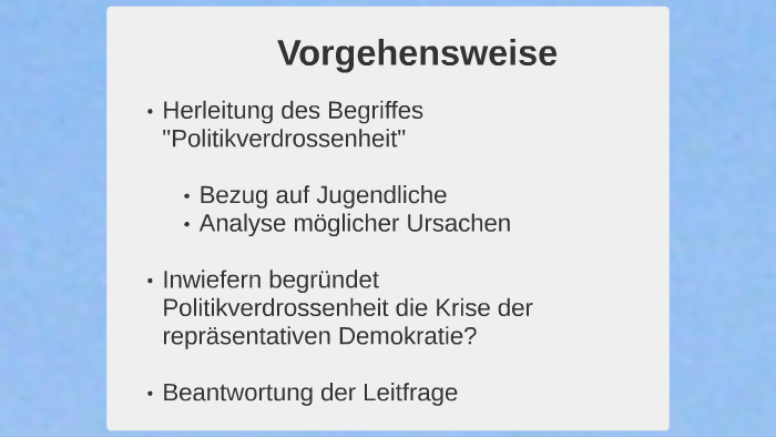 Politikverdrossenheit By Lea Grunder