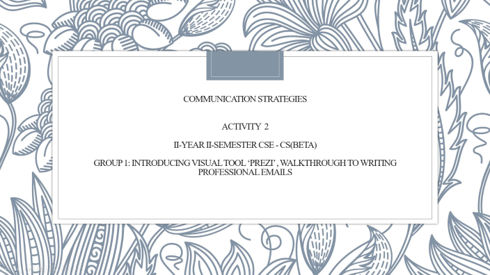 Effective Communication Strategies: Mastering Prezi and Professional ...