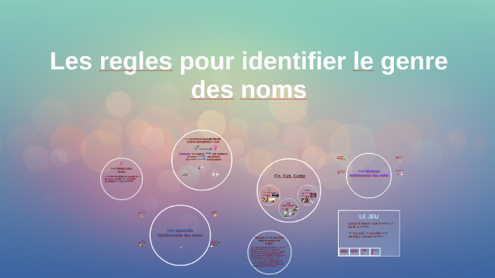 Les Regles Pour Identifier Le Genre Des Noms By Claudia Mihalcea