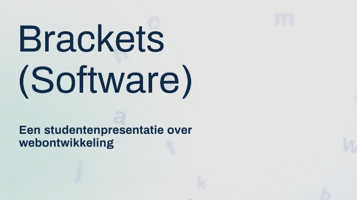 Brackets (Software) by Dani Betting on Prezi