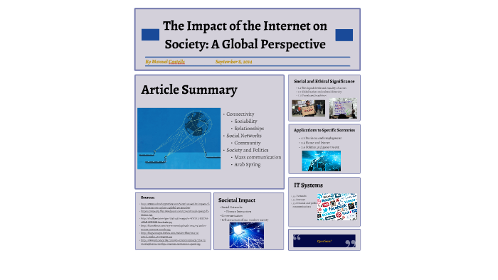 the impact of the internet on society a global perspective
