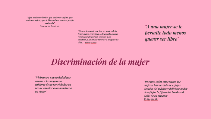 Discriminación des la mujer by Carmen Casanova on Prezi