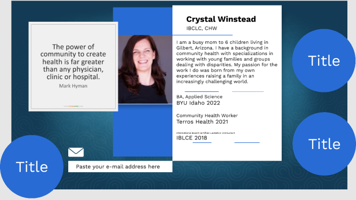 The Power of Community Connection by Crystal Winstead