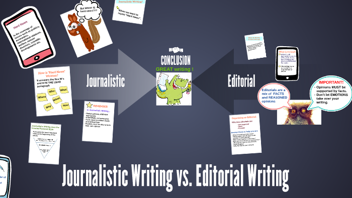 what is the difference between essay writing and editorial writing